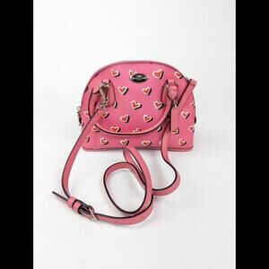 [GONE] NEW COACH Valentine's Mini Cora Dome 2Way Heart Satchel Limited #F33852